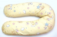 Подушка для вагітних та годування ОП-15 OLVI з малюнком "Зірочка на жовтому"