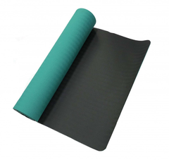 Килимок для йоги LiveUp TPE Yoga Mat, зелено-сірий